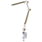 Настольный светильник ЭРА NLED-496-12W-G светодиодный на струбцине золото