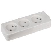 Колодка ЭРА K-3 3 розетки без зазeмления белая