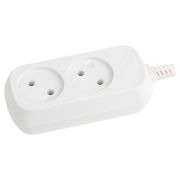 Колодка ЭРА KX-2 2 розетки без зазeмления белая