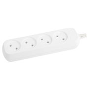 Колодка ЭРА KX-4 4 розетки без зазeмления белая