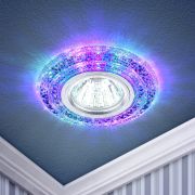 Светильник встраиваемый cо светодиодной подсветкой ЭРА DK LD3 SL/RGB под лампу MR16 GU5.3 прозрачный цветной