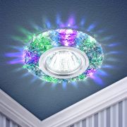 Светильник встраиваемый cо светодиодной подсветкой ЭРА DK LD4 SL/RGB под лампу MR16 GU5.3 мультиколор