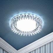 Светильник встраиваемый cо светодиодной подсветкой ЭРА DK LD20 SL/WH под лампу GX53 прозрачный/белый