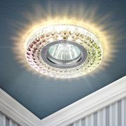 Светильник встраиваемый cо светодиодной подсветкой ЭРА DK LD15 SL RGB/WH под лампу MR16 GU5.3 мультиколор
