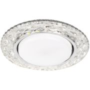 Светильник встраиваемый cо светодиодной подсветкой ЭРА DK LD24 SL/WH под лампу GX53 прозрачный