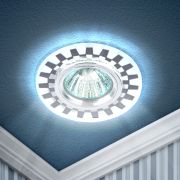 Светильник встраиваемый cо светодиодной подсветкой ЭРА DK LD47 SL /1 под лампу MR16 GU5.3 белый/белый