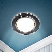 Светильник встраиваемый cо светодиодной подсветкой ЭРА DK LD51 BK под лампу GX53 черный