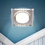 Светильник встраиваемый cо светодиодной подсветкой ЭРА DK LD50 MR под лампу GX53 зеркальный