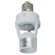 Датчик движения ЭРА MD 015 белый E27 60Вт 360° 6м IP20