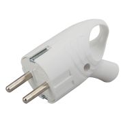 Вилка ЭРА Vx4-W с заземлением угловая с кольцом 16A белая