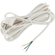 Шнур сетевой с вилкой ЭРА  UX-3x0,75-5m-W с заземлением 5м ПВС 3x0,75мм2 белый