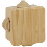 Распаячная коробка ЭРА KOR-100-100-50-8g-P открытой установки сосна 100х100х50мм с гермовводами 8 вх. IP54