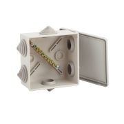 Коробка уравнивания потенциалов ЭРА KUPR-85-85-40 серая 85х85х40мм, шина 6х9, 8 групп IP44