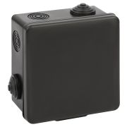 Распаячная коробка ЭРА KOR-100-100-50-8g-B открытой установки черная 100х100х50мм с гермовводами 8 вх. IP54
