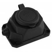 Колодка ЭРА K-1e-B-IP44 каучуковая с/з 1гн 16A IP44 черная Турция (24/240/1440)