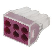 Клемма ЭРА NO-222-20 серия 106 6 отверстий 1.0-2.5мм2 упаковка 50 шт