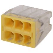 Клемма ЭРА NO-224-38 компактная с пастой серия 246 6 отверстий 0.5-2.5 мм2 упаковка 50 шт