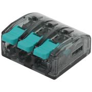 Клемма ЭРА NO-224-50 компактная серия 413 с рычагом 3 отверстия 0.5-4 мм2 упаковка 2 шт