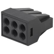 Клемма ЭРА NO-224-58 с пастой серия 306 6 отверстий 0.5-2.5 мм2 упаковка 4 шт