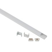 Комплект с накладным анодированным профилем ЭРА 1506-1m 15х6мм, 1м, серебристый САВ262
