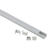 Комплект с накладным анодированным профилем ЭРА 1612-1m 16х12мм, 1м, серебристый САВ261