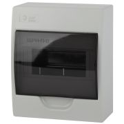 Корпус пластиковый навесной ЭРА SIMPLE ЩРН-П-08 IP41 без шин прозрачная крышка белый