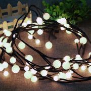 Светодиодная новогодняя гирлянда ЭРА  ЕNIG - 24 Жемчужная ветвь, нить, 2,4 м, холодный свет, 72 LED