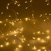 Светодиодная новогодняя гирлянда ЭРА ENIZ-800W занавес Роса-мишура 3*2 м теплый свет 800 microled IP20