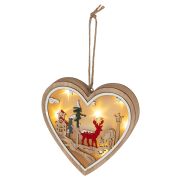 Светильник ЭРА ENGDS-5L новогодний светодиодный Сердце подвесной 10 см 2*АА