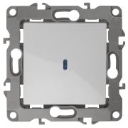 12-1102-01 ЭРА Выключатель с подсветкой, 10АХ-250В, IP20, Эра12, белый (10/100/3200)