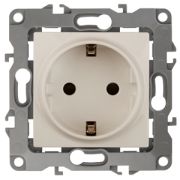 Розетка ЭРА Серия 12 12-2001-02 с заземлением 2P+E Schuko 16A-250В IP20 без м.лапок слоновая кость