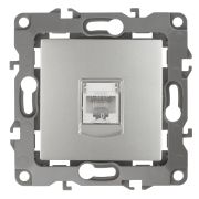 Розетка ЭРА Серия 12 12-3107-03 информационная RJ45 IP20 алюминий