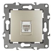 Розетка ЭРА Серия 12 12-3107-04 информационная RJ45 IP20 шампань