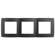 12-5003-05 ЭРА Рамка на 3 поста, Эра12, антрацит (15/150/3600)