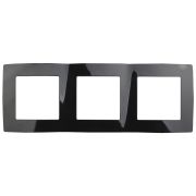 12-5003-06 ЭРА Рамка на 3 поста, Эра12, чёрный (15/150/2400)