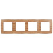 12-5004-09 ЭРА Рамка на 4 поста, Эра12, дуб (10/100/2400)