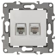 Розетка ЭРА Серия 12 12-3109-01 комбинированная RJ45+RJ11 IP20 белый