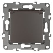 Розетка ЭРА Серия 12 12-2103-13 2P+E Schuko со шторками с крышкой 16A-250В IP20 бронза