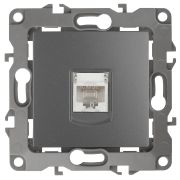 Розетка ЭРА Серия 12 12-3107-12 информационная RJ45 IP20 графит