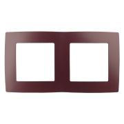 12-5002-25 ЭРА Рамка на 2 поста, Эра12, бордо (10/100/2500)