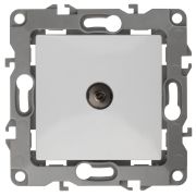 12-3102-01 ЭРА Розетка TV проходная, IP20, Эра12, белый (10/100/3200)