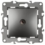 12-3102-12 ЭРА Розетка TV проходная, IP20, Эра12, графит (10/100/3200)