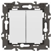 Выключатель ЭРА Elegance 14-1104-01 двойной 10АХ-250В IP20 белый