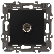 Розетка ЭРА Elegance 14-3101-05 TV одиночная IP20 антрацит