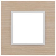 14-5301-01 ЭРА Рамка на 1 пост, дерево, Эра Elegance, белён.дуб-бел (10/50/3200)