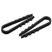 Хомут дюбельный ЭРА DX-19-25-b-10 для круглого кабеля 19-25мм черный 10шт