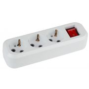 Колодка для удлинителя KX-3es «ЭРА» 3гн, с/з, с выкл. (20/600)