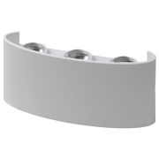 Светильник декоративный настенный светодиодный ЭРА WL12 WH 6х1Вт 3000К IP54 белый для интерьера и фасадов зданий