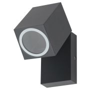 Светильник декоративный настенный ЭРА WL37 GR под лампу MR16 GU10 IP54 поворотный серый для интерьера и фасадов зданий