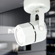 Светильник настенно-потолочный спот ЭРА OL2 GU10 WH под лампу MR16 GU10 белый